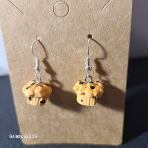 Muffin Earrings Foodie Fun Novelty Dangle Drop Earrings Cupcake Cute Unique Gift